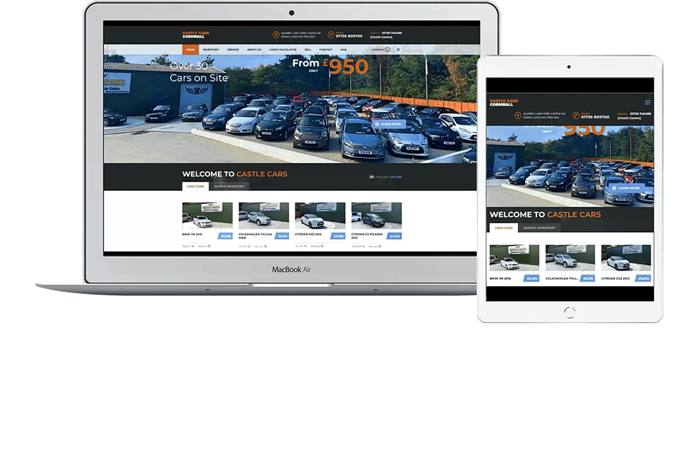 car sales website designer